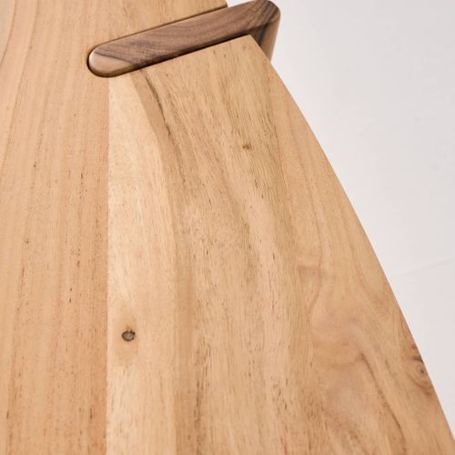 Table Basse Ovale En Bois D'acacia Naturel 120cm