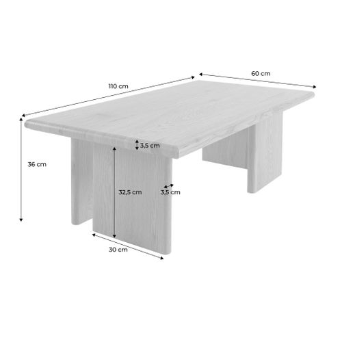 Table Basse Rectangulaire Mdf Effet Chêne