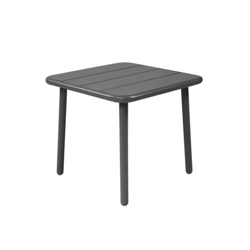 Table Basse De Jardin Carrée Acier 45cm Anthracite - Amélia