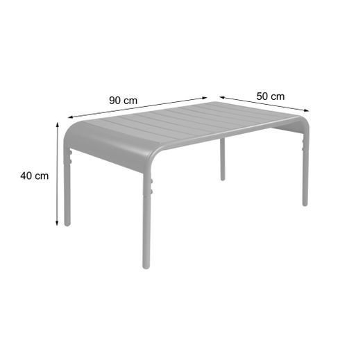 Table Basse De Jardin Rectangulaire Acier 90cm Terracotta - Amélia