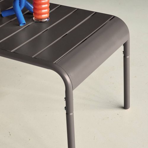 Table Basse De Jardin Rectangulaire Acier 90cm Anthracite - Amélia