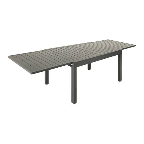 Table De Jardin Extensible Aluminium Kaki. 8 Places. 135 / 270 X 90 X 75 Cm