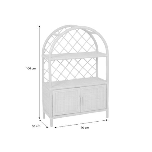 Bibliothèque Enfant Exotique Rotin Naturel - 70x30x106cm - Arlo