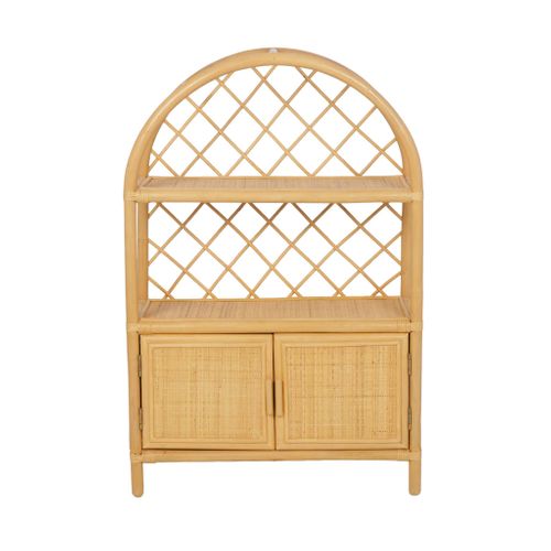Bibliothèque Enfant Exotique Rotin Naturel - 70x30x106cm - Arlo