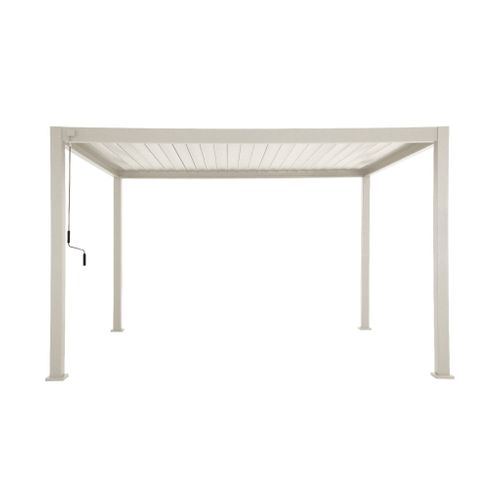 Pergola Bioclimatique Beige – Triomphe – 3x4m. Aluminium. à Lames Orientables