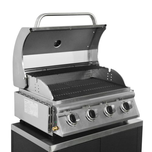 Barbecue à Gaz Avec 4 Brûleurs à Poser Avec Récupérateur De Graisse