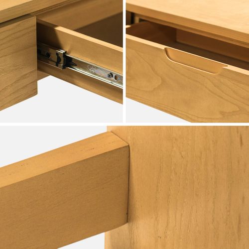 Console Décor Bois 2 Tiroirs 120cm Naturel - Tania