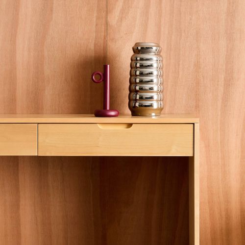 Console Décor Bois 2 Tiroirs 120cm Naturel - Tania