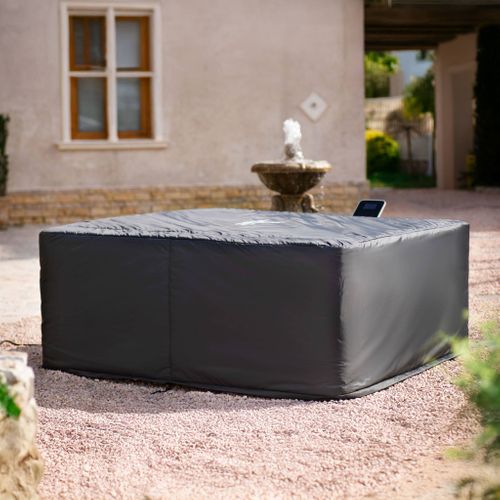 Housse De Protection Intégrale Pour Spa Oslo Plus 6 Places D. 188 X 70cm Noir