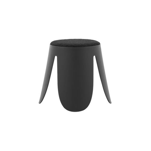 Lot De 2 Tabourets Empilables Enfant Polypropylène Et Bouclette Texturée Noir - Niki Kids