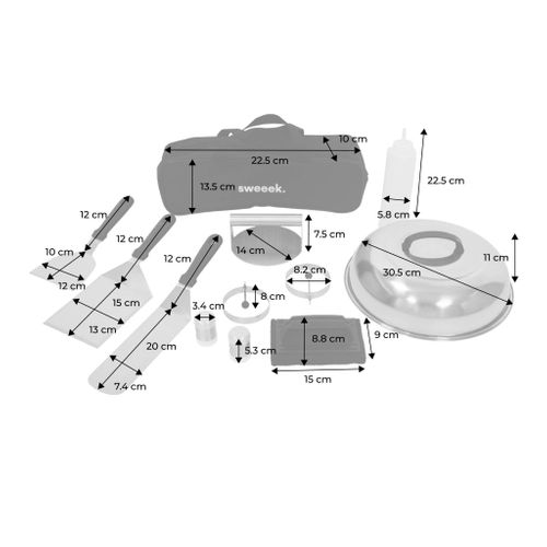 Pack Accessoires Barbecue. Plancha. Brasero 11 Pièces. Avec Sac De Transport Noir
