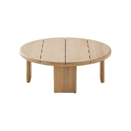 Table Basse De Jardin Ronde Bois D'acacia Naturel 70cm - Kaita
