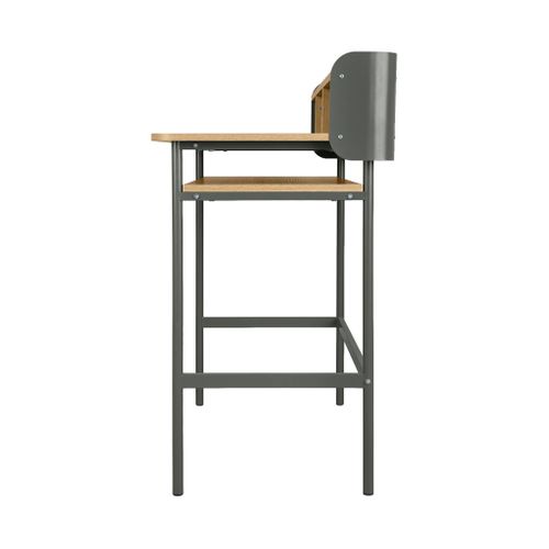 Bureau Métal Et Décor Bois 3 Niches 100cm Vert - Molto