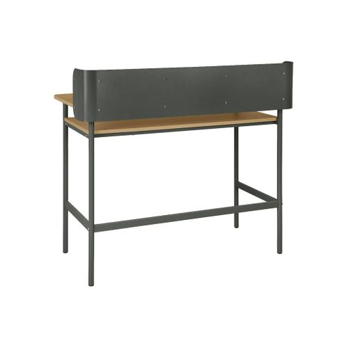 Bureau Métal Et Décor Bois 3 Niches 100cm Vert - Molto