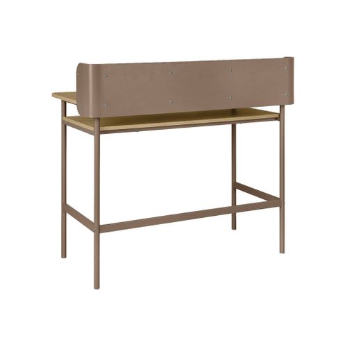Bureau Métal Et Décor Bois 3 Niches 100cm Marron - Molto