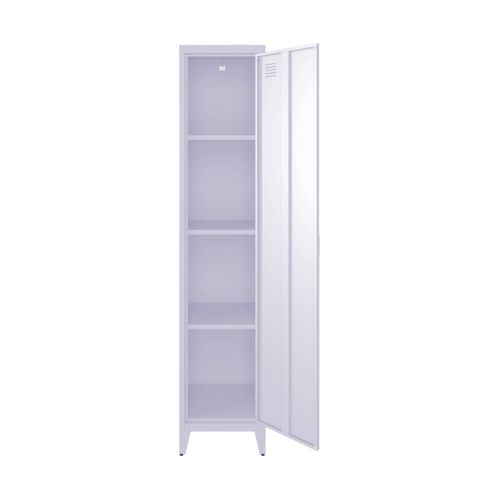 Armoire Chambre Enfant En Acier Lilas. 4 Espaces De Rangement. Casier. L 38 X P 38 X H 180 Cm