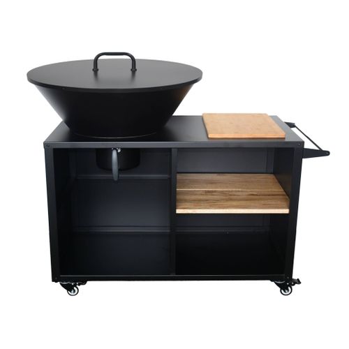 Brasero De Cuisson D.80cm Avec Grille De Cuisson. Espace De Rangement Et Couvercle. L 138 X P 82 X H