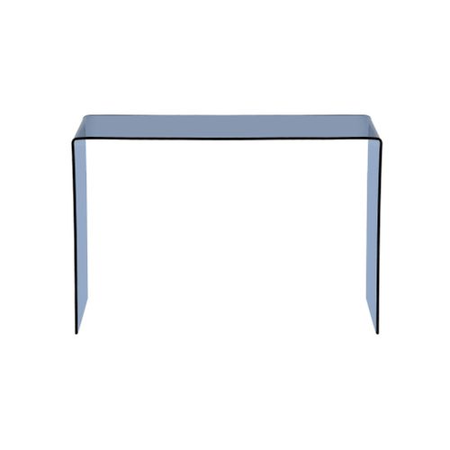 Console Rectangulaire En Verre Trempé 110cm Bleu Gris - Glintz