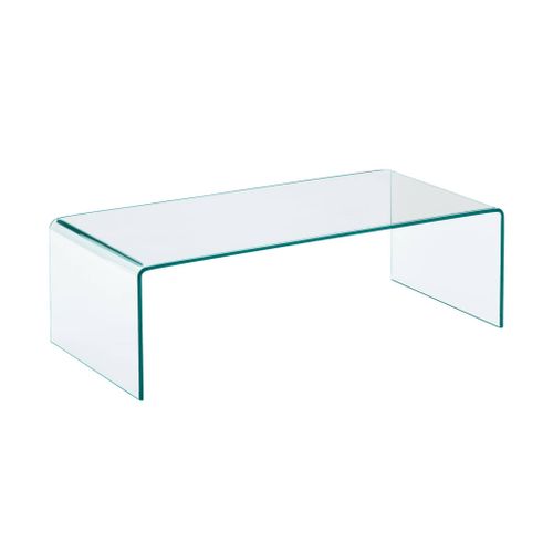 Table Basse Rectangulaire En Verre Trempé 110cm Transparent - Glintz