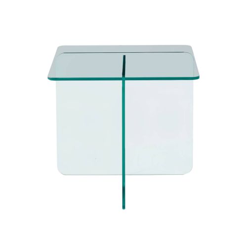 Table Basse Carrée En Verre Trempé 50cm Transparent - Glintz