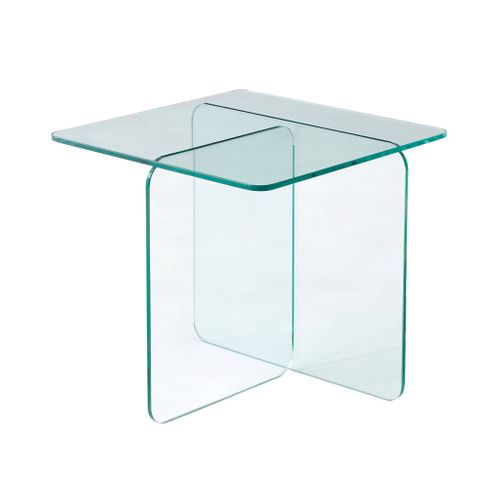 Table Basse Carrée En Verre Trempé 50cm Transparent - Glintz