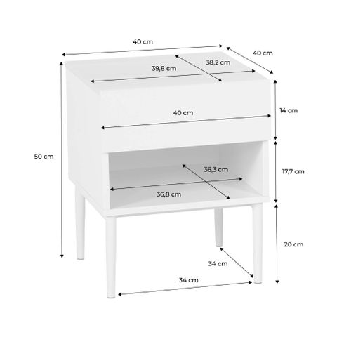 Table De Chevet Métal Et Décor Bois 1 Porte 1 Niche Gris Et Noyer - Ashton
