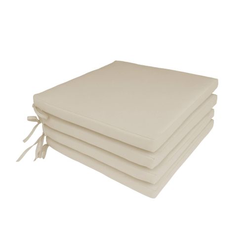Lot De 4 Coussins Pour Chaise De Jardin Beige - Elva