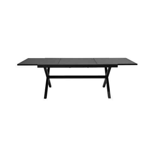 Table De Jardin Extensible Aluminium + 8 Assises Anthracite - Ventura + Amara