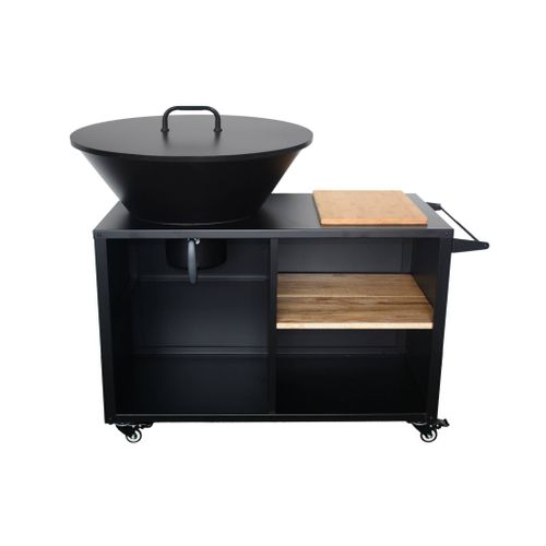 Brasero De Cuisson D.80cm Avec Grille De Cuisson. Espace De Rangement. Couvercle Et Ustensiles. L