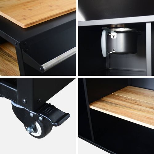 Brasero De Cuisson D.80cm Avec Grille De Cuisson. Espace De Rangement. Couvercle Et Ustensiles. L