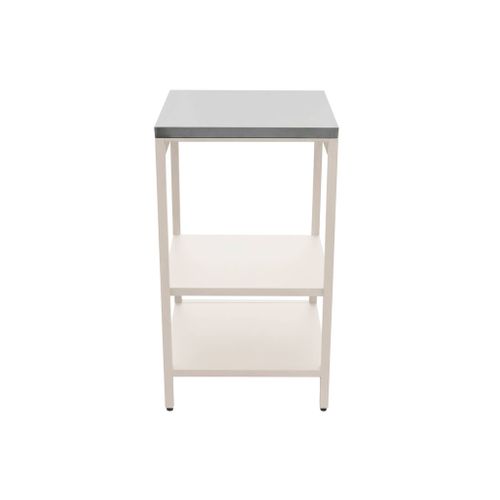 Cuisine Extérieure Naxos 3 Modules Acier Inoxydable Beige Avec Barbecue Gaz 3 Brûleurs