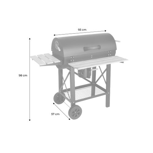 Barbecue Américain Charbon De Bois - Serge Noir - Smoker Américain Avec Aérateurs. Récupérateur De