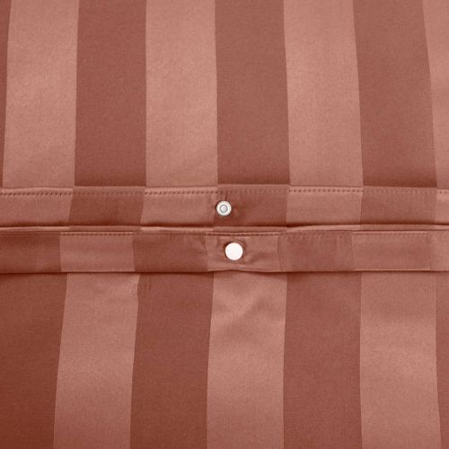 Parure De Lit Polyester Effet Satin Fines Rayures 2 Places Rouge 240x220cm - Andréa