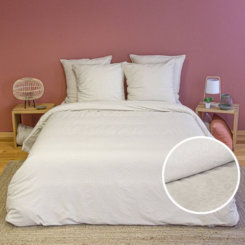 Parure De Lit Polyester Réversible 2 Places Imprimé Léopard 260x240cm - Sophie