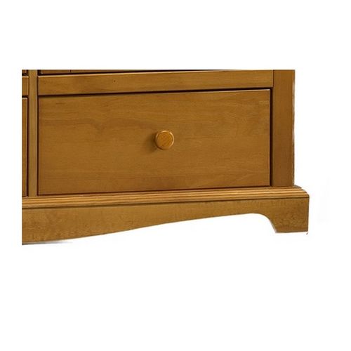 Armoire Penderie Pin Miel 3 Portes 3 Tiroirs 6 Niches L 164.3 H 194.8 P 54.5 Cm