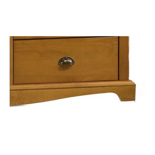 Armoire Penderie Pin Miel 3 Portes 3 Tiroirs 6 Niches L 164.3 H 194.8 P 54.5 Cm