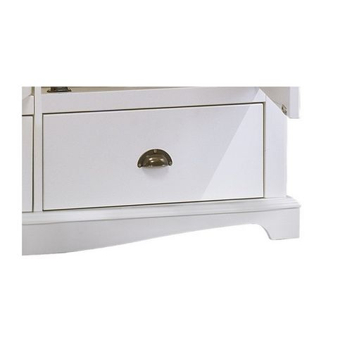 Armoire Penderie Blanche Style Anglais 3 Portes 3 Tiroirs 164,3 X 194,8 X 54,5 Cm