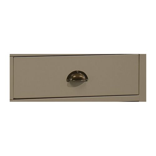 Buffet 2 Portes 2 Tiroirs Gris Taupe 2 Niches Style Anglais L 101 H 90 P 42 Cm
