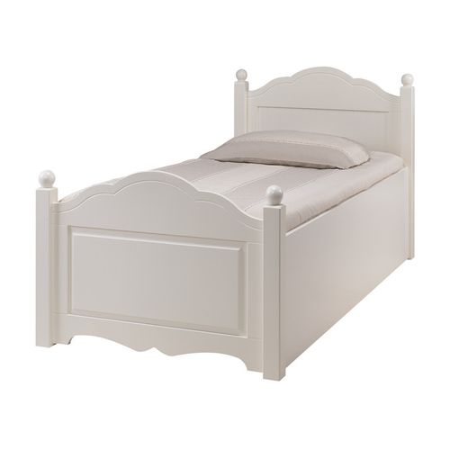 Lit 1 Place Blanc 4 Tiroirs Couchage 90x190 Style Anglais L 90 H 100 P 203 Cm