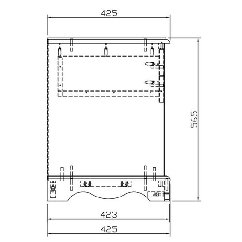 Chevet Taupe 1 Tiroir 1niche Style Anglais L 51 H 56.5 P 42.5 Cm