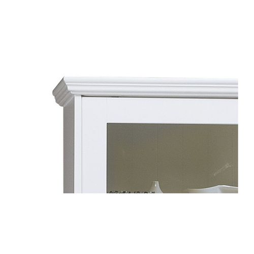 Vaisselier Blanc 4 Portes Coulissantes 2 Tiroirs 5 Niches L 121 H 198.8 P 42.3 Cm
