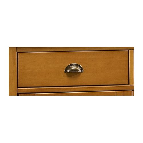 Buffet Vaisselier Pin Miel 4 Portes Style Anglais 6 Niches L 101 H 186 P 42 Cm