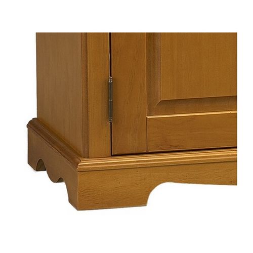 Buffet Pin Miel 2 Portes 2 Tiroirs 2 Niches Style Anglais L 101 H 90 P 42 Cm