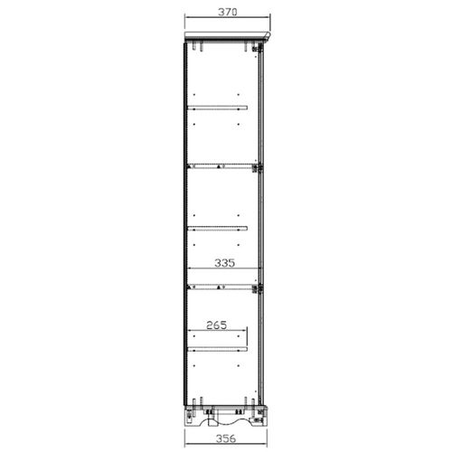 Bibliothèque Vitrine Blanche 9 Portes Vitrées Style Anglais L 163 H 170 P 37 Cm