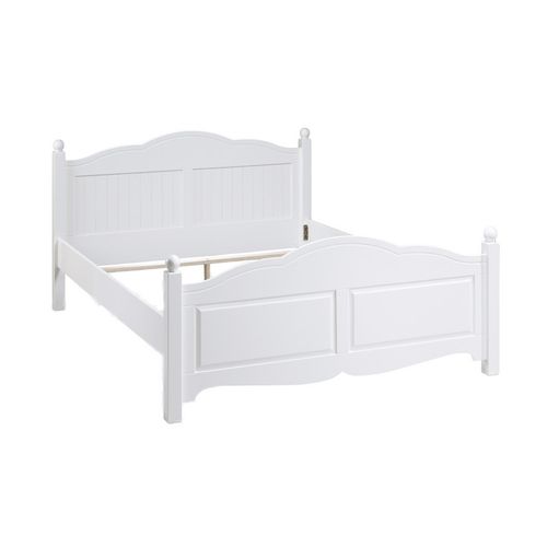 Lit Blanc 2 Places Pour Couchage 160 X 200 Style Anglais L 169 H 100 P 208 Cm