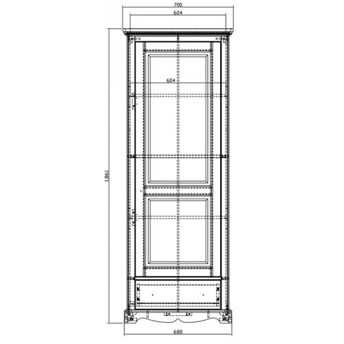 Bonnetière Blanche Style Anglais 1 Porte 1 Tiroir 4 Niches L 70 H 186 P 42 Cm