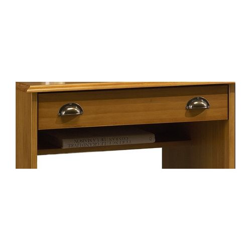Bureau Pin Miel De Style Anglais 5 Tiroirs 1 Etagère L 100 H 74.7 P 58.3 Cm
