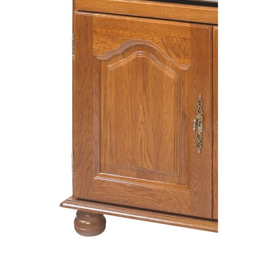 Meuble TV 32 Pouces Chêne Plateau Pivotant Et Coulissant L 82 H 77 P 46.5 Cm
