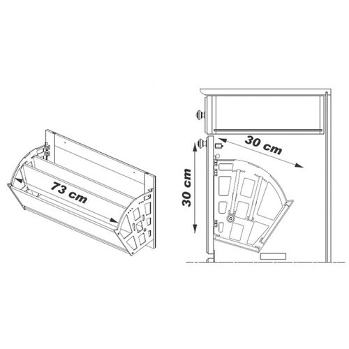 Meuble Chaussures Merisier 24 Paires 2 Abattants 1 Tiroir L 82.4 H 102.9 P 41 Cm