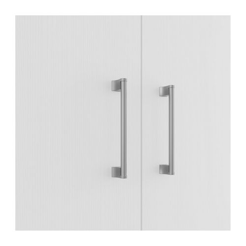 Armoire 2 Portes Chêne Et Blanc 5 Niches L 61 H 170.6 P 35.3 Cm